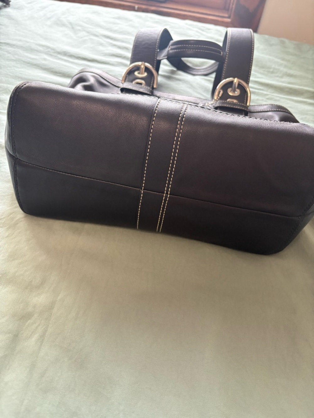 Coach Like New Black Leather Soho Tote Handbag - Picture 5 of 14